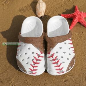 Baseball Brown Leather V2 White Crocs