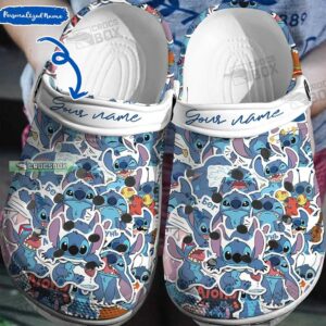 Custom Name Stitch Themed Crocs Shoes Unique Stitch Gift