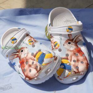 Cute Rabbit Volleyball Crocs Shoes Volleyball Gift Idea