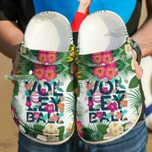 Floral Tropical Hawaii Volleyball Crocs Volleyball Gift Shop