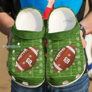 Football Custom Love Classic Crocs Shoes