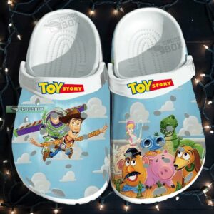 Toy Story Cartoon White Crocs Shoes