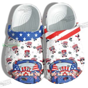 Gnomes Celebrate Independence Day Crocs