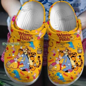 Hunny Winnie The Pooh Orange Crocs Shoes 1