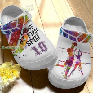 Love At First Spike Volleyball Crocs Volleyball Gift Idea