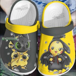 Stich And Pikachu Pokemon Halloween Crocs