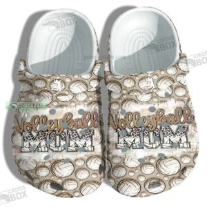 Volleyball Mom Leopard Twinkle Crocs Volleyball Gift For Mother