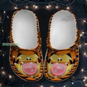 Winnie The Pooh Tigger Pattern Crocs Shoes