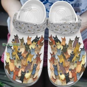 A Bunch Of Cats Crocs Shoes