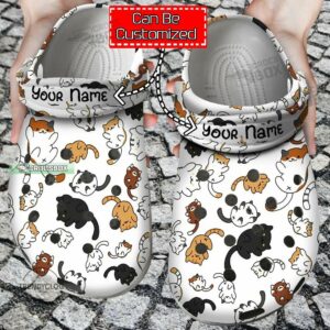 Animal Personalized Cat Patterns Comfortable Summer Crocs Shoes