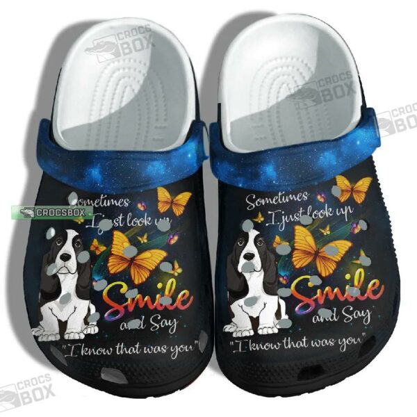 Butterfly Memory Smile Dog Crocs Clogs