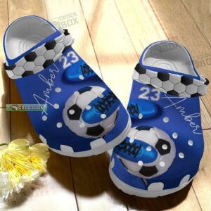 Custom Blue Soccer Shoes Gift For Soccer Players