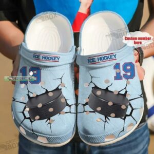 Custom Hockey Ice Lover Crocs Shoes Hockey Dad Gift