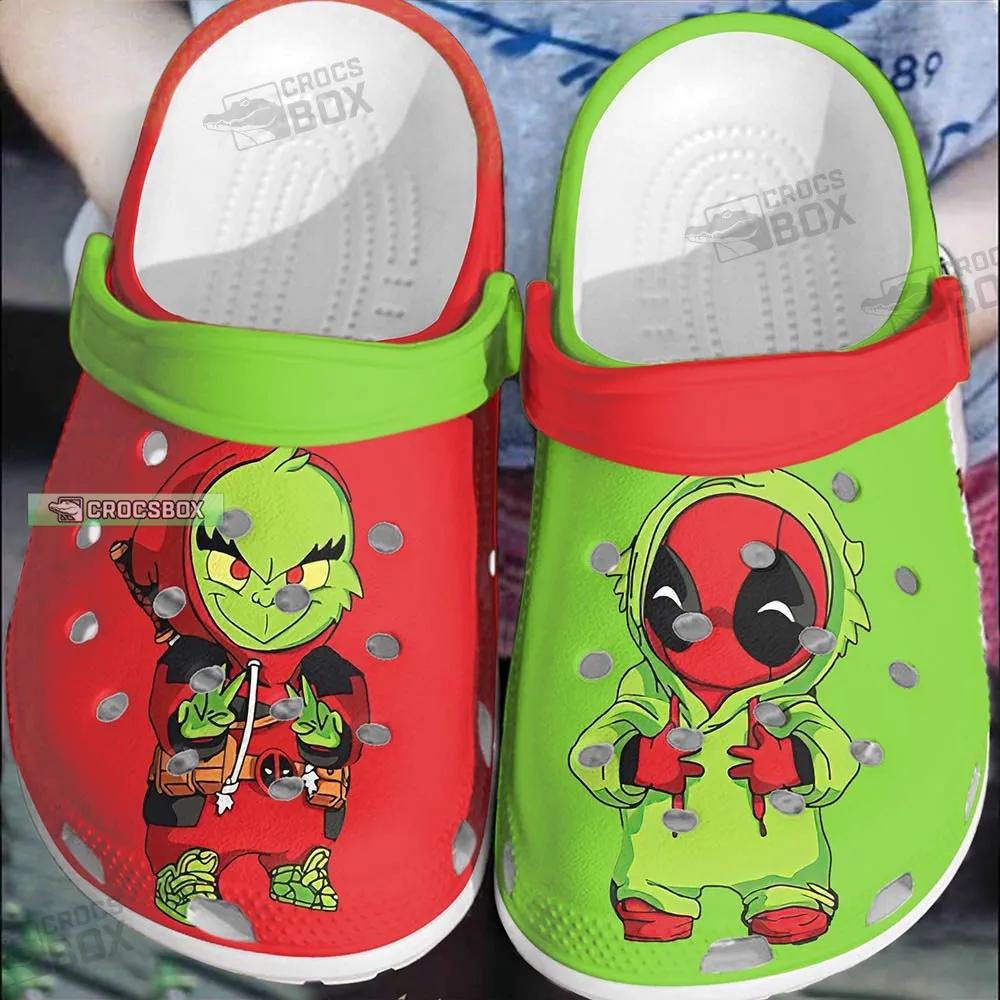 Deadpool And Grinch Christmas Crocs Shoes