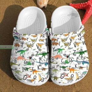 Dinosaur Alphabet Pattern Crocs Shoes Kids