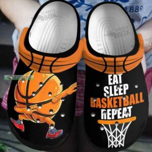 Funny Eat Sleep Basketball Repeat Crocs Shoes