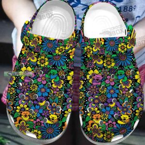 Grateful Dead Bears Hippie Style Crocs Shoes