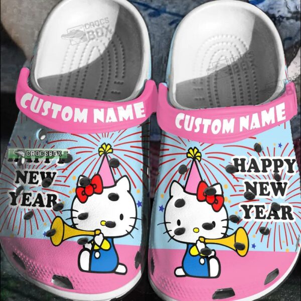 Happy New Year Hello Kitty Crocs Clogs