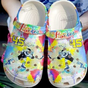 Hockey Player Classic Crocs Shoes Gift For Hockey Fans