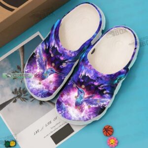 Hummingbird Galaxy Colorful Crocs Shoes
