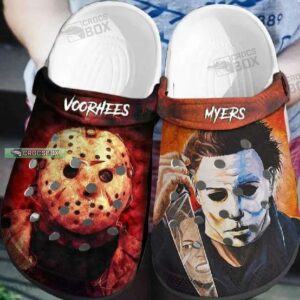 Jason Voorhees And Michael Myers Halloween Crocs Shoes