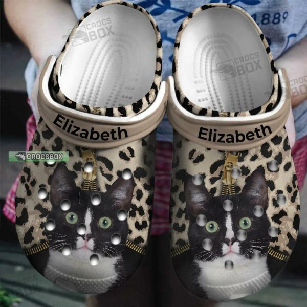 Leopard Personalized Clogs Cat Crocs