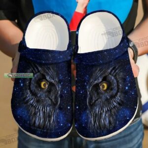 Owl Galaxy Night Sky Crocs Shoes