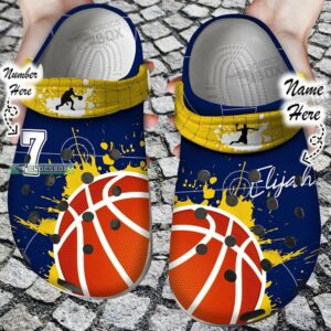 Personalized Name Number Basketball Crocs Clogs