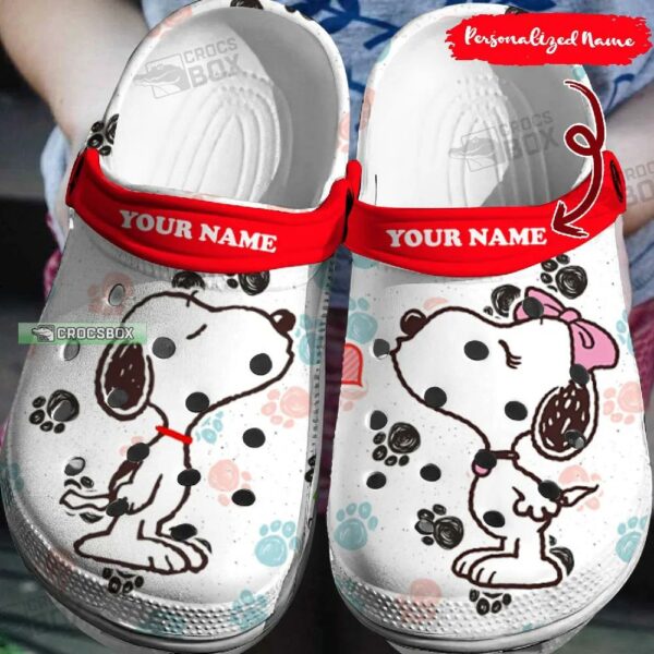 Personalized Snoopy Couple Valantine Crocs