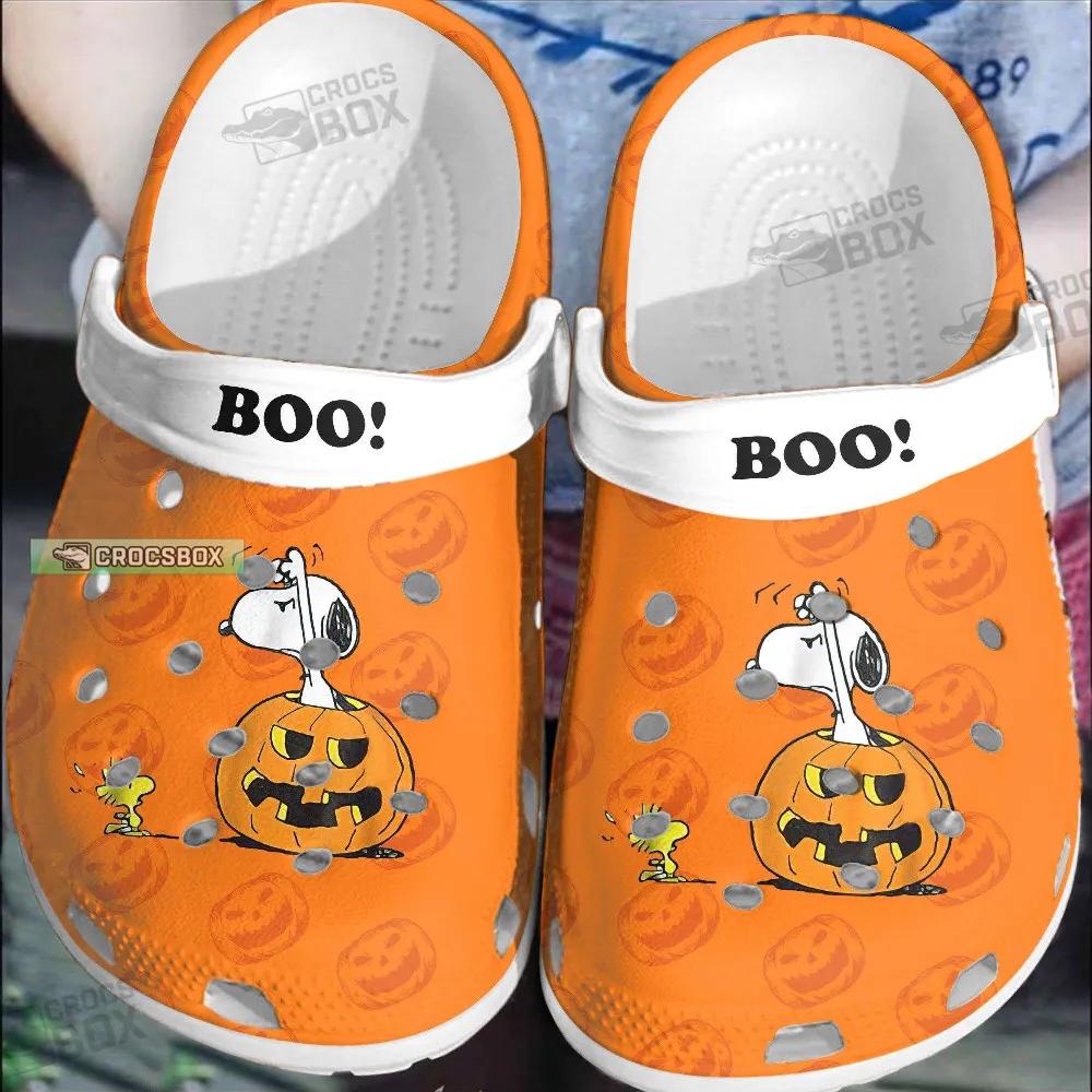 Snoopy In The Pumpkin Halloween Orange Crocs