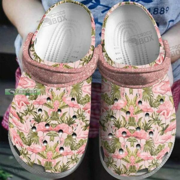 Tropical Pink Flamingo Crocs Shoes