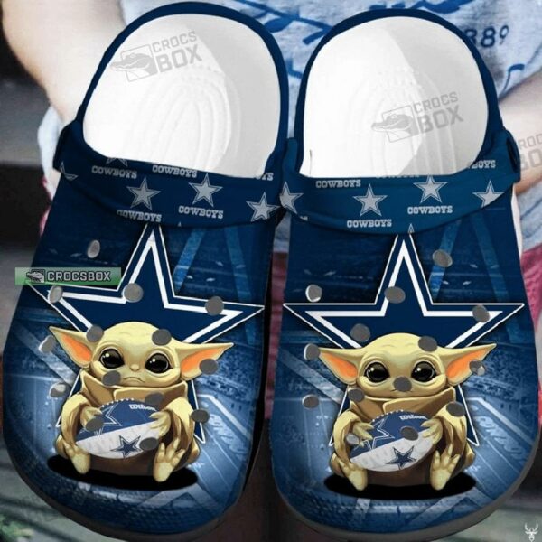 Baby Yoda Dallas Cowboys Crocs Kids