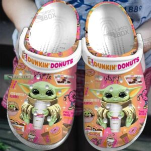 Baby Yoda Love Dunkin’ Donuts Crocs Shoes