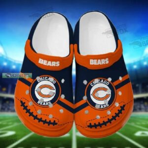 Bears Navy And Orange Crocs Shoes