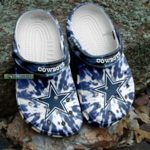 Blue And Silver Pride Crocs Dallas Cowboys Tie Dye Crocs Shoes