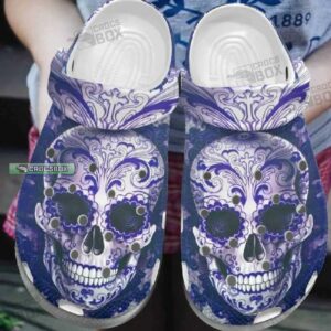 Boho Skull Crocs Purple Skull Shoes
