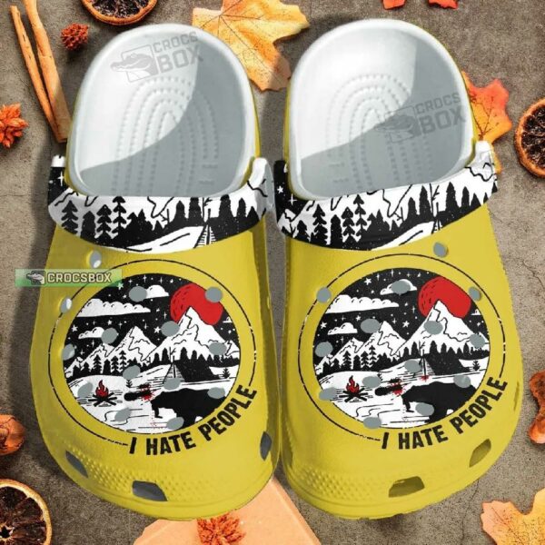 Camping At Snow Mountain Crocs Shoes