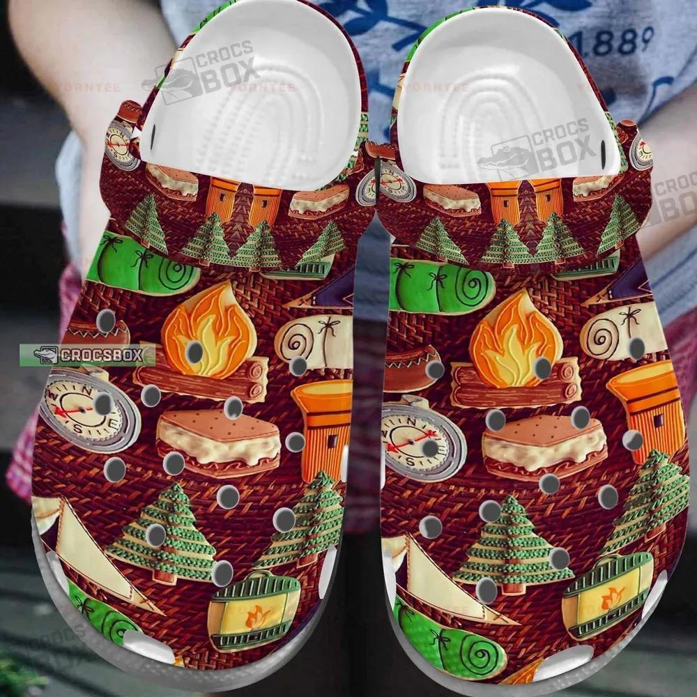 Camping Lovely Charm Crocs Shoes