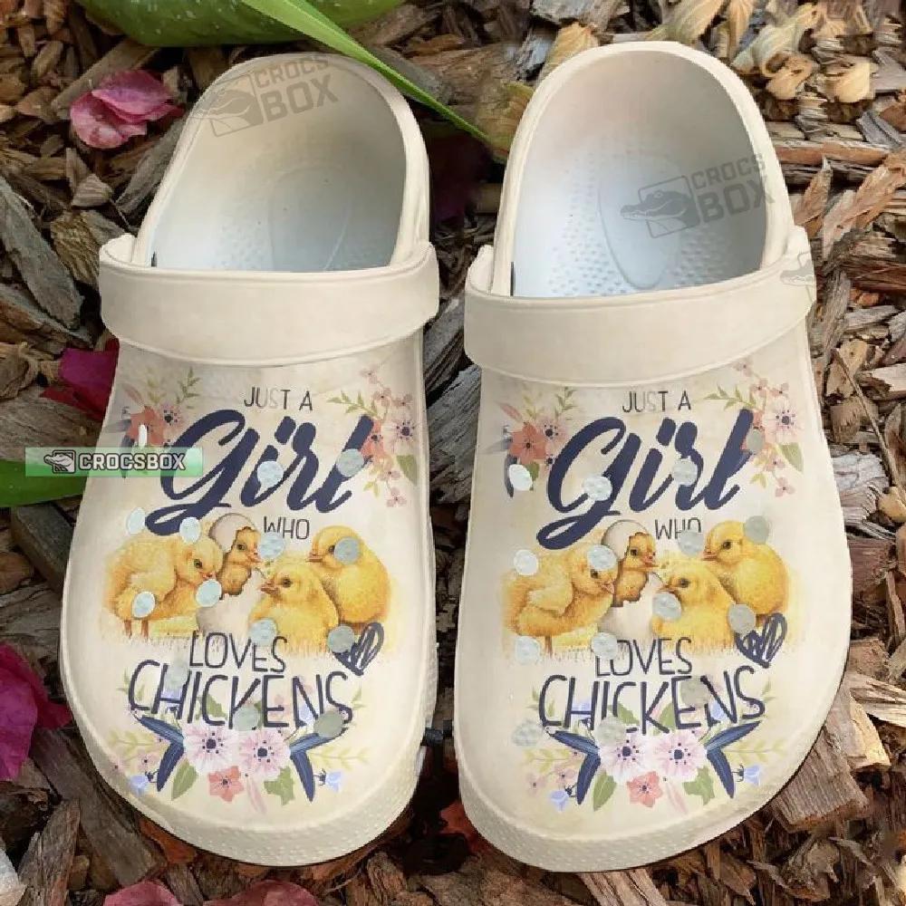 Chicken Just A Girl Who Loves Classic Crocs Shoes