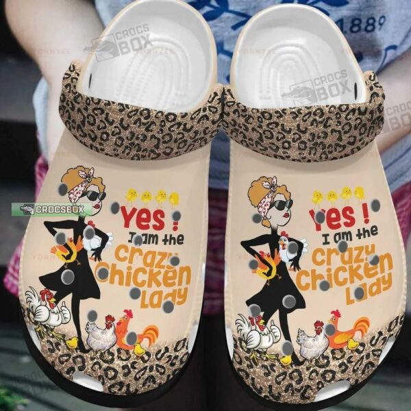 Crazy Chicken Lady Lover Crocs Shoes