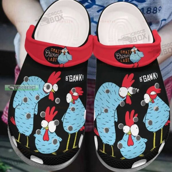 Crazy Chicken Lady Lover Crocs Shoes DBh