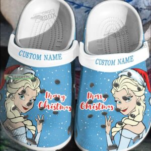Custom Elsa Merry Christmas Crocs Clogs