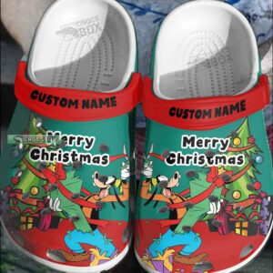 Custom Merry Christmas Goofy Crocs Shoes