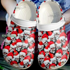 Custom Name Skull Christmas Themed Crocs Shoes