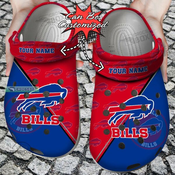 Custom Red And Blue Buffalo Bills Crocs