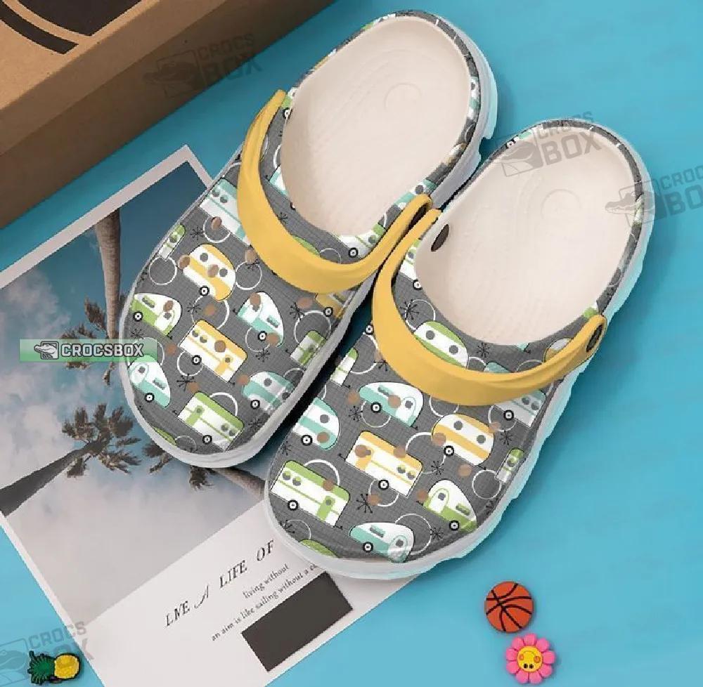 Cute Caravan Camping Crocs Shoes