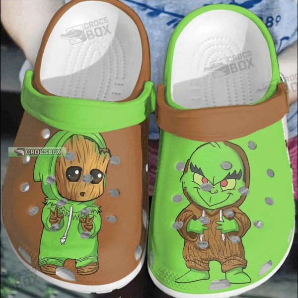 Cute Grinch And Groot Crocs Shoes