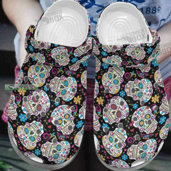 Day Of The Dead Skull Crocs Clogs