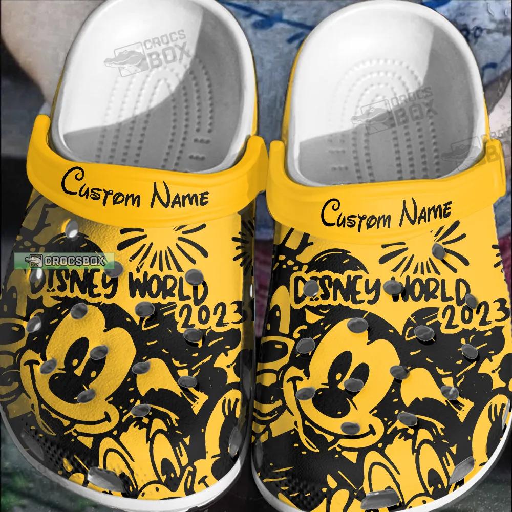 Disney World Crocs 2023 Crocs Custom Disney Crocs Yellow