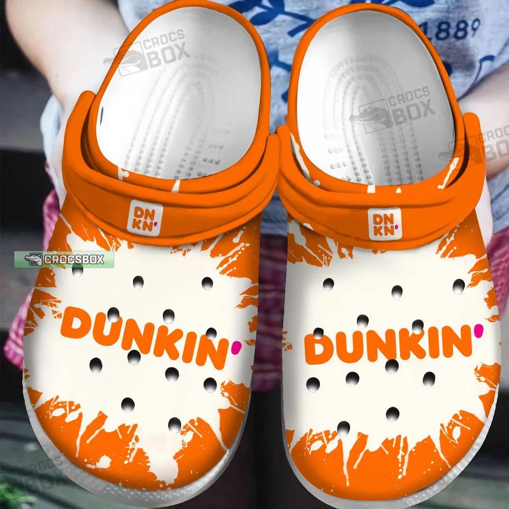 Dunkin Donuts Orange Color Crocs Kids